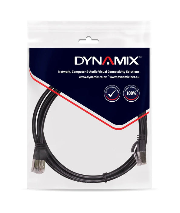 DYNAMIX 1.25m Cat6A S/FTP Black Ultra-Slim Shielded 10G Patch Lead (34AWG) with - LX2001 - Homewares, Outdoor, Phone Accessories, Cases, Speakers, Headphones + More -