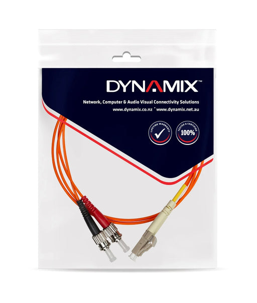 DYNAMIX 1M 62.5u LC/ST OM1 Fibre Lead (Duplex, Multimode) Orange LSZH Jacket - LX2001 - Homewares, Outdoor, Phone Accessories, Cases, Speakers, Headphones + More -