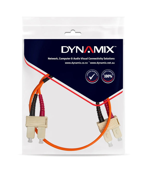 DYNAMIX 3M 62.5u SC/SC OM1 Fibre Lead (Duplex, Multimode) Orange LSZH Jacket - LX2001 - Homewares, Outdoor, Phone Accessories, Cases, Speakers, Headphones + More -