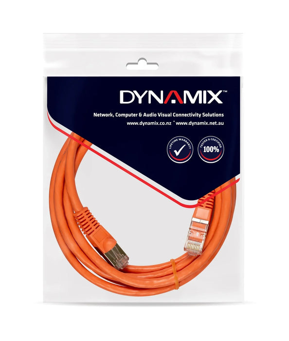 DYNAMIX 0.5m Cat6A S/FTP Orange Slimline Shielded 10G Patch Lead. 26AWG (Cat6 Au - LX2001 - Homewares, Outdoor, Phone Accessories, Cases, Speakers, Headphones + More -