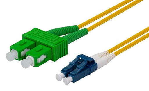 DYNAMIX 5M SCAPC/LC SIngle mode G657A1 Duplex Fibre Lead LSZH Yellow Jacket