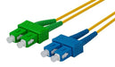 DYNAMIX 2M SCAPC/SC SIngle mode G657A1 Duplex Fibre Lead LSZH Yellow Jacket