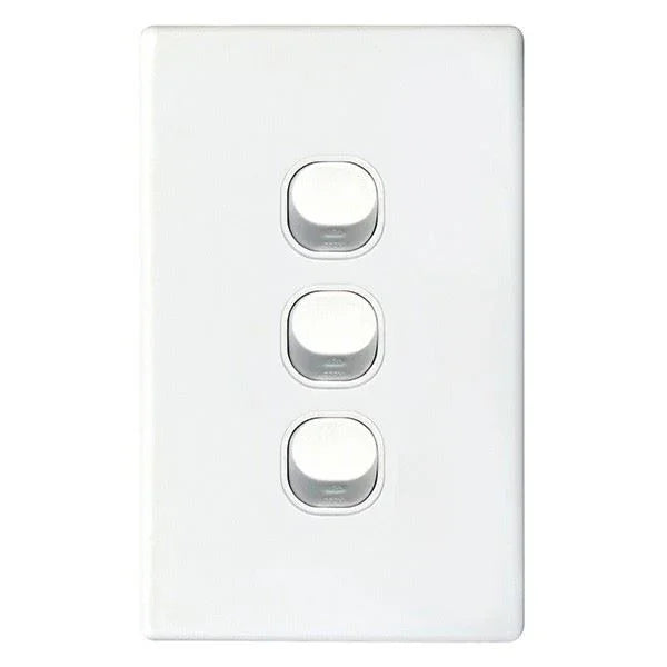 TRADESAVE 16A 2-Way Vertical 3 Gang Switch. Moulded in Flame Resistant Polycarbo - LX2001 - Homewares, Outdoor, Phone Accessories, Cases, Speakers, Headphones + More -