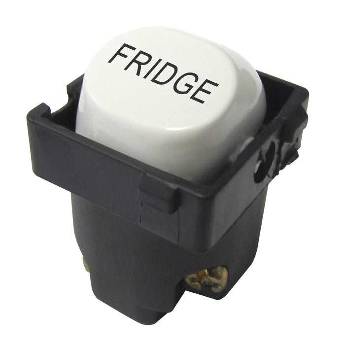 TRADESAVE 16A 2-Way Labelled Fridge Mechanism. Suits all Tradesave Plates.