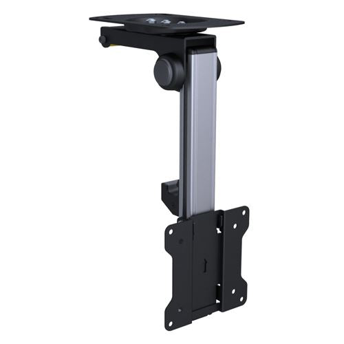 BRATECK 13-27" Fold-up Retractable TV Ceiling Mount with Flexible Sliding Rails.