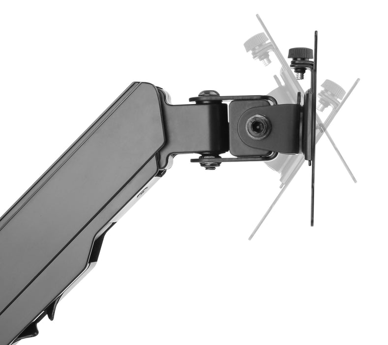 BRATECK 17''-32'' Dual Screen Wall Mounted Gas Spring Monitor Arms. Max load: 9k