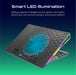 VERTUX Gaming Portable Height Adjustable RGB LED Cooling Pad with Fan Speed Cont
