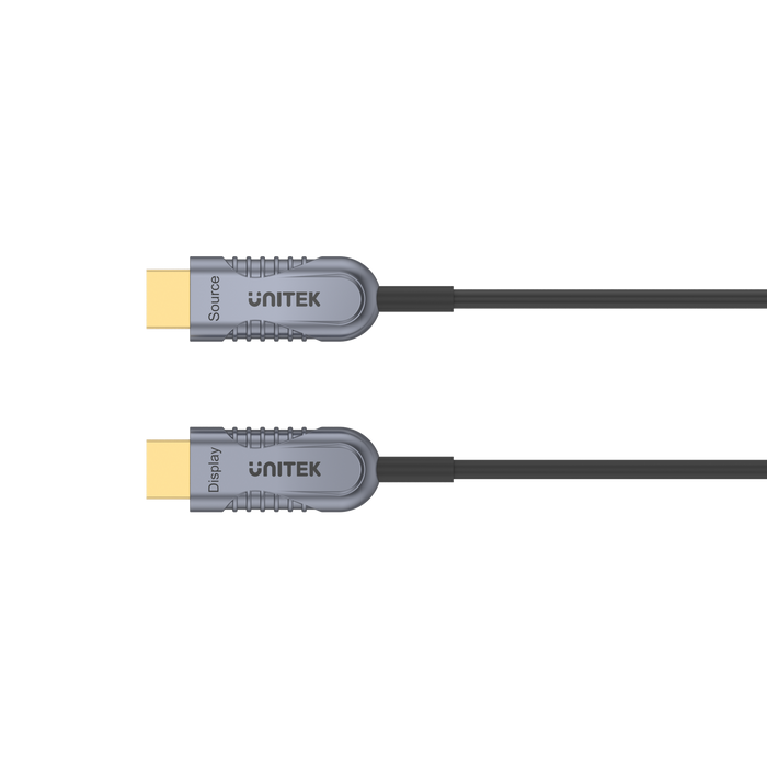 UNITEK 15M Ultrapro HDMI2.1 Active Optical Cable. Color: Space Grey + Black.