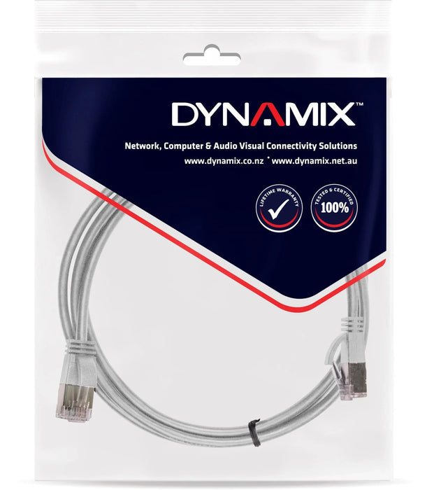 DYNAMIX 1.25m Cat6A S/FTP Grey Ultra-Slim Shielded 10G Patch Lead (34AWG) with R - LX2001 - Homewares, Outdoor, Phone Accessories, Cases, Speakers, Headphones + More -