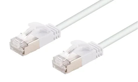 DYNAMIX 0.25m Cat6A S/FTP White Ultra-Slim Shielded 10G Patch Lead (34AWG) with - LX2001 - Homewares, Outdoor, Phone Accessories, Cases, Speakers, Headphones + More -