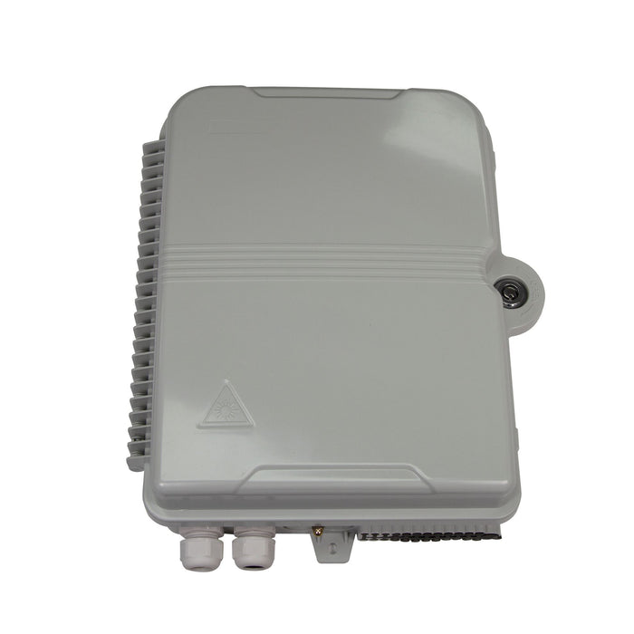 DYNAMIX Lockable Indoor/Outdoor Fibre Termination Box. 24x position SC Simplex/L