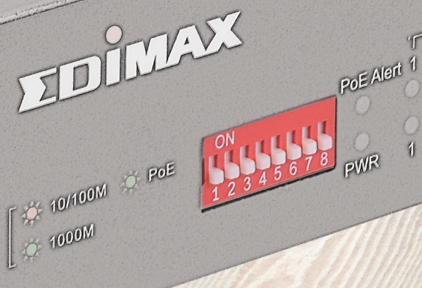 EDIMAX 8 Port Gigabit PoE+ Long Range Unmanaged Switch with DIP Switch Function.