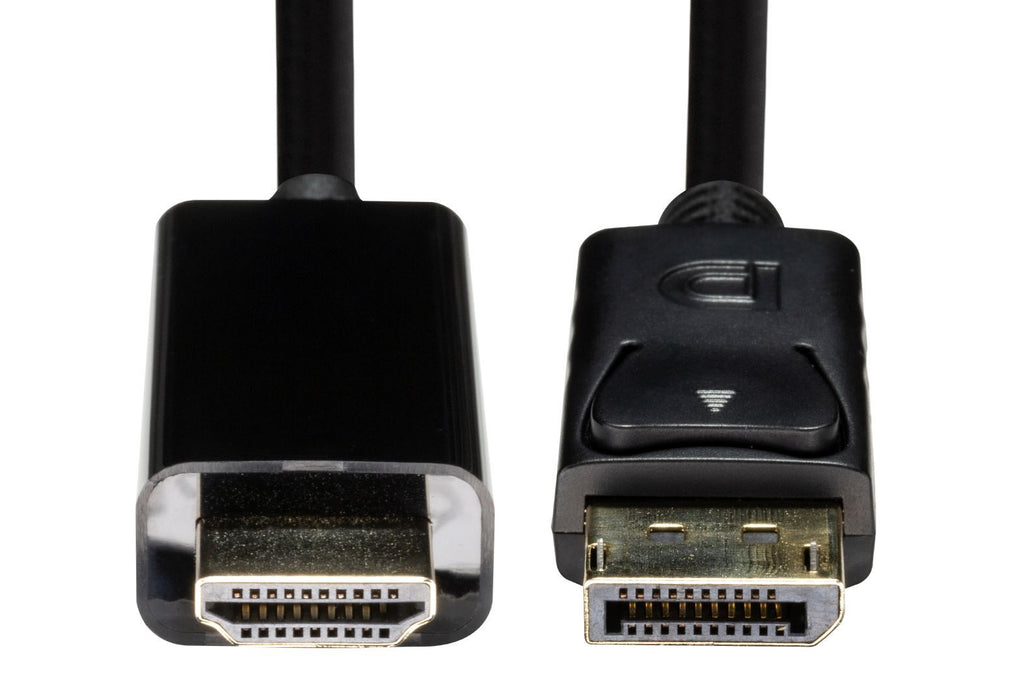 DYNAMIX 1m DisplayPort 1.2 to HDMI 1.4 Monitor cable. Max Max Res: 4K@30Hz