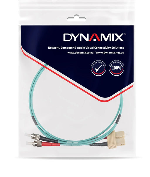 DYNAMIX 3M 50u SC/ST OM3 Fibre Lead (Duplex, Multimode) Aqua LSZH Jacket - LX2001 - Homewares, Outdoor, Phone Accessories, Cases, Speakers, Headphones + More -