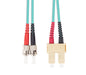 DYNAMIX 10M 50u SC/ST OM3 Fibre Lead (Duplex, Multimode) Aqua LSZH Jacket