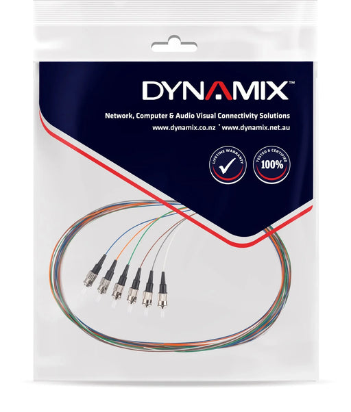 DYNAMIX 2M ST Pigtail OM1 6x Pack Colour Coded, 62.5/900um Multimode Fibre - LX2001 - Homewares, Outdoor, Phone Accessories, Cases, Speakers, Headphones + More -