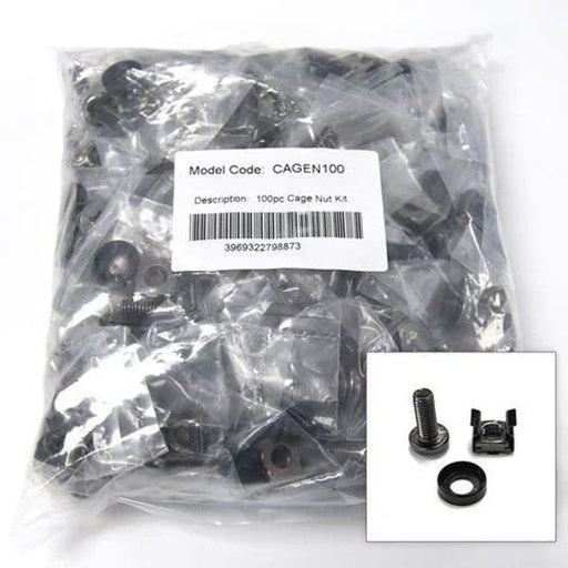 DYNAMIX 100pc Pack, 3 Piece Cage Nut. Bagged with M6 12x cross screw & nut Black - LX2001 - Homewares, Outdoor, Phone Accessories, Cases, Speakers, Headphones + More -