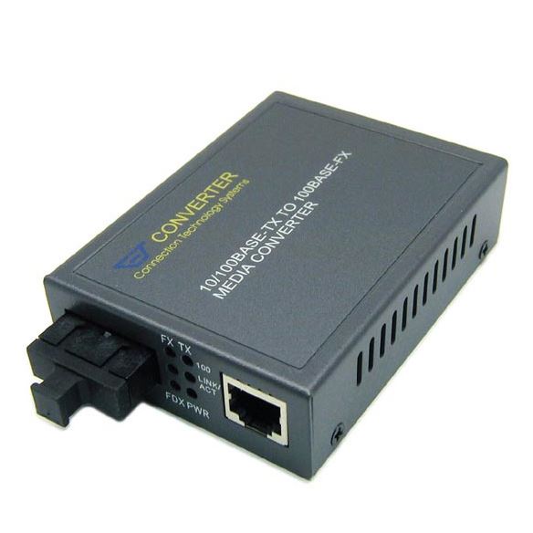 CTS 100Base RJ45 to SC Single-Mode Fibre Media Converter. 30km. Fast Ethernet Me