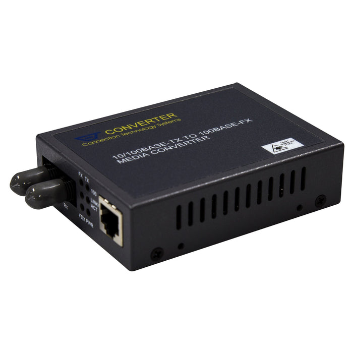 CTS 10/100Base-TX to 100Base-FX ST Multi-Mode Media Converter. Fast Ethernet Med