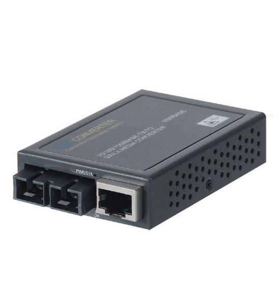 CTS Compact Gigabit RJ45 to SC Multimode Fibre Media Converter. 10/100/1000Base-