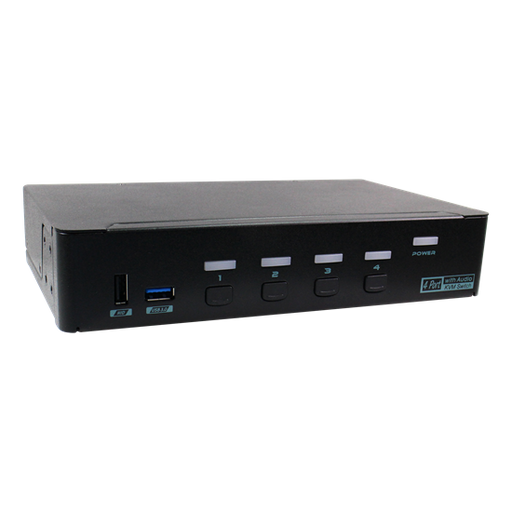 REXTRON 4 Port HDMI USB 3.0 4K UHD KVM Switch with Video Matrix Function. HDCP/E