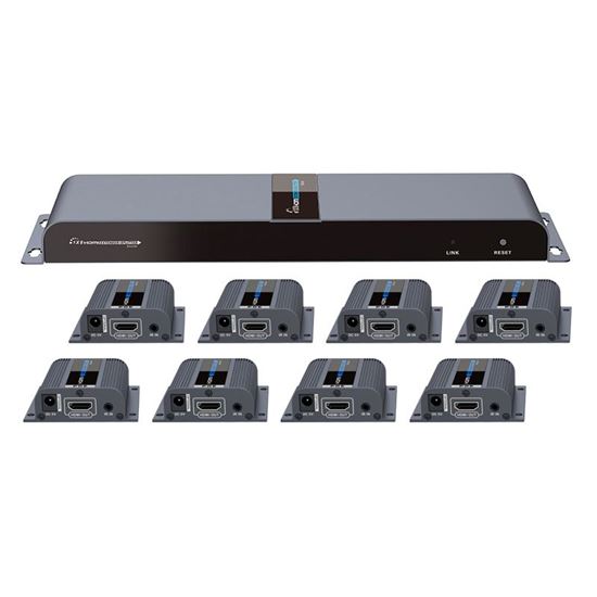 LENKENG 1-In-8-Out 1080P HDMI Extender. 1x HDMI in to 8x RJ45 out Compatible wit