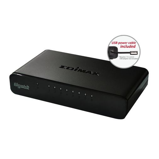 EDIMAX 8 Port 10/100/1000 Gigabit Desktop Switch. Full Duplex. Perfect Solution