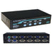REXTRON 1-4 USB/PS2 Dual Video (VGA) KVM Switch. 4x 1.8m USB leads incl. Black