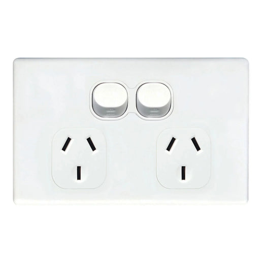 TRADESAVE Slim 10A Double Power Point. Removable Cover. Moulded in Flame Resista - LX2001 - Homewares, Outdoor, Phone Accessories, Cases, Speakers, Headphones + More -