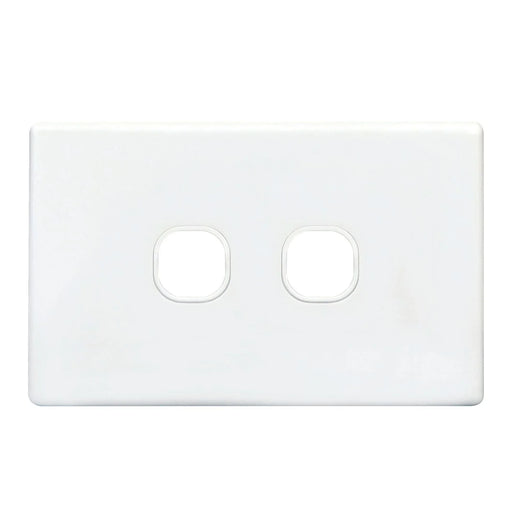 TRADESAVE Slim Switch Plate ONLY. 2 Gang. Accepts all Tradesave Mechanisms. Moul - LX2001 - Homewares, Outdoor, Phone Accessories, Cases, Speakers, Headphones + More -