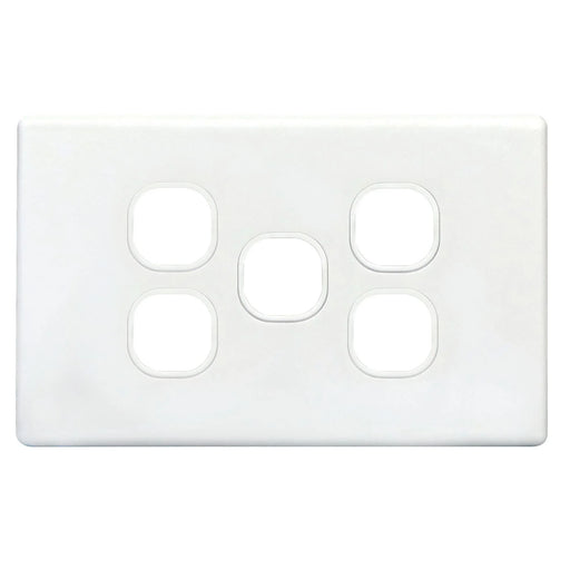 TRADESAVE Slim Switch Plate ONLY. 5 Gang. Accepts all Tradesave Mechanisms. Moul - LX2001 - Homewares, Outdoor, Phone Accessories, Cases, Speakers, Headphones + More -