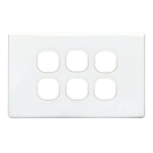 TRADESAVE Switch Plate ONLY. 6 Gang Accepts all Tradesave Mechanisms. Moulded in - LX2001 - Homewares, Outdoor, Phone Accessories, Cases, Speakers, Headphones + More -
