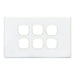 TRADESAVE Slim Switch Plate ONLY. 6 Gang. Accepts all Tradesave Mechanisms. Moul - LX2001 - Homewares, Outdoor, Phone Accessories, Cases, Speakers, Headphones + More -