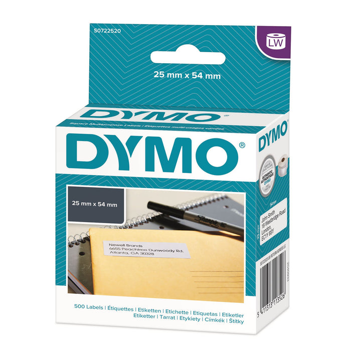 DYMO Genuine Labelwriter Return Address Labels.1 Roll (500 Labels). 25mm x 54mm.