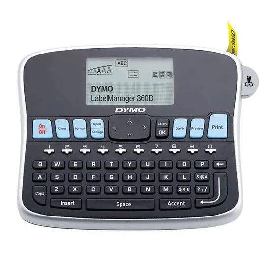 DYMO LabelManager 360D Desktop Labeller;with QWERTY keyboard 7 font sizes; 3 fo - LX2001 - Homewares, Outdoor, Phone Accessories, Cases, Speakers, Headphones + More -