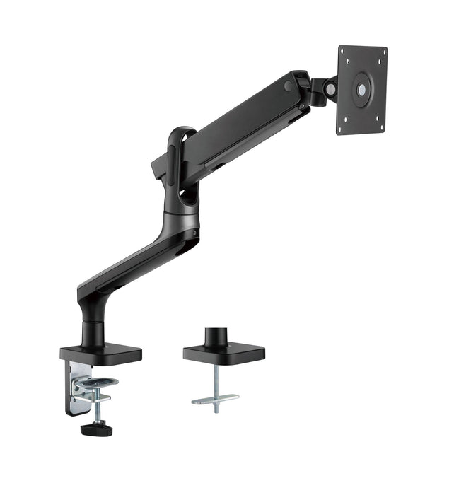 BRATECK 17"-32" Premium Aluminium Spring-Assisted Desk Mount Monitor Arm. Suppor