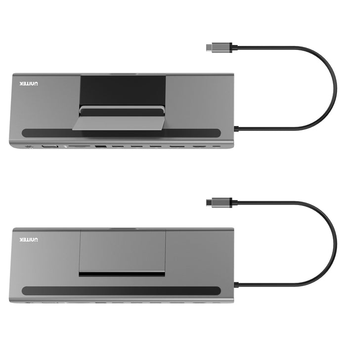 UNITEK 11-in-1 USB-C Ethernet Hub and Docking Station. MST - Triple Displays - H