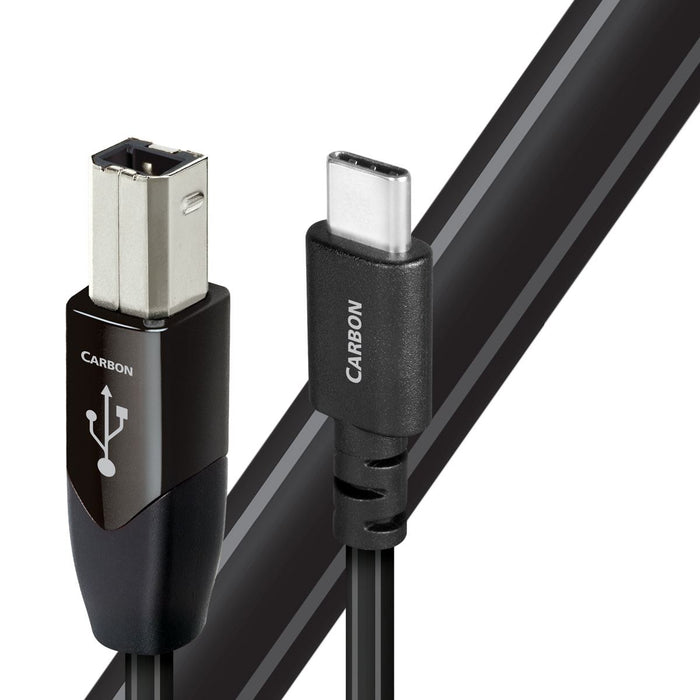 AUDIOQUEST Carbon .75M USB-B to USB-C. 5% silver. Hard-cell foam dielectric. Sem