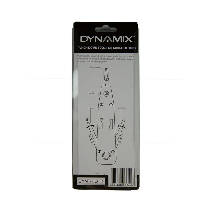 DYNAMIX Punch Down Tool Krone Blocks Inserts & Cuts Wire Easy Push Down Action