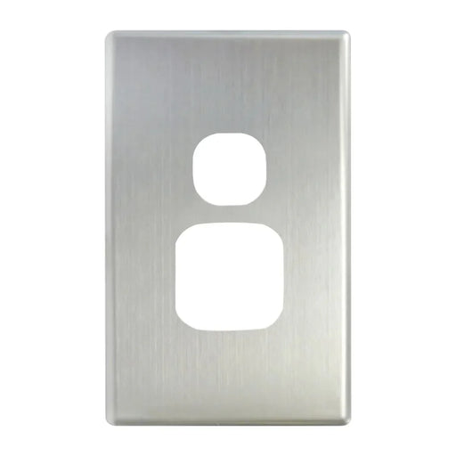 TRADESAVE Powerpoint Cover Plate Single, Vertical, Silver Aluminium. - LX2001 - Homewares, Outdoor, Phone Accessories, Cases, Speakers, Headphones + More -