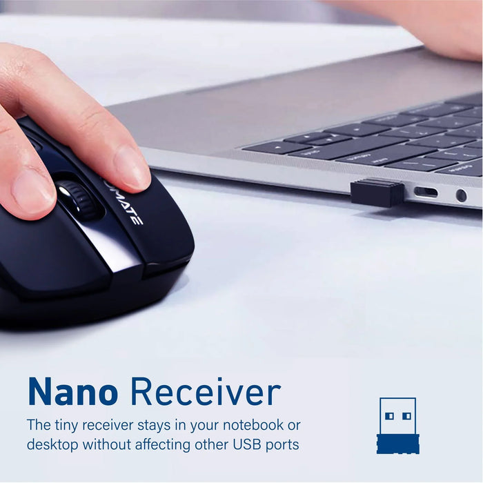 PROMATE EZGrip Ergonomic Wireless Mouse with Quick Forward/Back Buttons. 800/120 - LX2001 - Homewares, Outdoor, Phone Accessories, Cases, Speakers, Headphones + More -