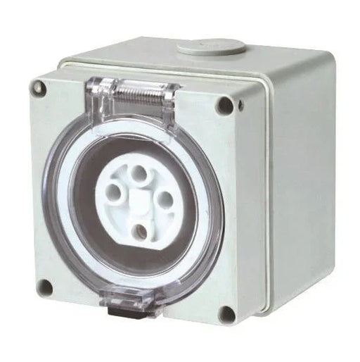 TRADESAVE Weatherproof Socket 4 Pin 32A, Round, IP66, Stainless Steel Cover Fast - LX2001 - Homewares, Outdoor, Phone Accessories, Cases, Speakers, Headphones + More -