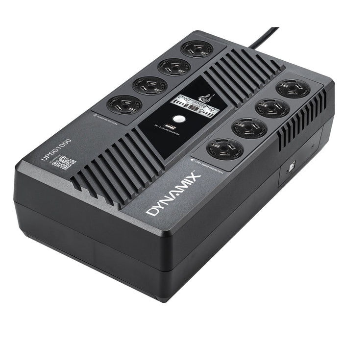 DYNAMIX SafeGuard 1000VA/600W Line Interactive UPS, 4 x NZ Battery Back Up and S