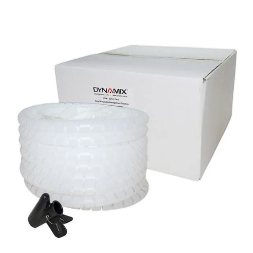 DYNAMIX 20mx25mm Easy Wrap - Cable Management Solution, Bulk Packed Clear - LX2001 - Homewares, Outdoor, Phone Accessories, Cases, Speakers, Headphones + More -