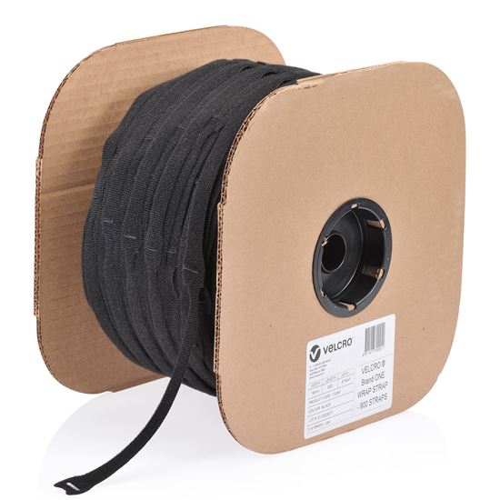VELCRO One-Wrap 19mm x 200mm Pre-sized Ties. 900 Ties per Roll. Integrated Hook