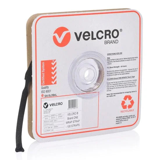 VELCRO One-Wrap 19mm x 200mm Pre-sized Ties. 100 Ties per Roll. Integrated Hook - LX2001 - Homewares, Outdoor, Phone Accessories, Cases, Speakers, Headphones + More -
