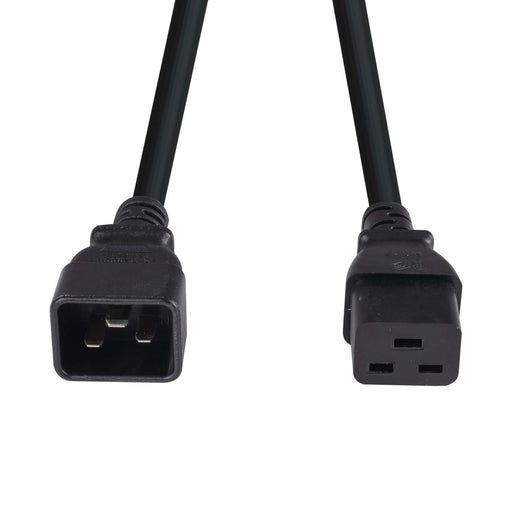 DYNAMIX 5m IEC 16A Power Extension Cord. (C20 Plug to C19 Socket) 1.5mm2 Black