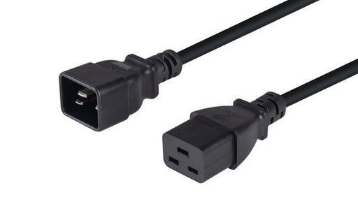 DYNAMIX 3M IEC 16A Power Extension Cord. (C20 Plug to C19 Socket) 1.5mm Black