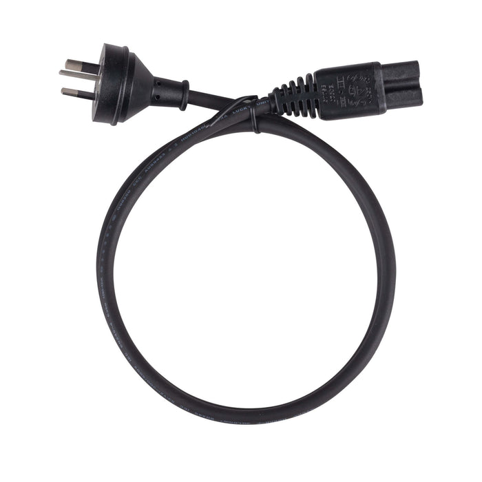 DYNAMIX 1M 3-Pin to Noteched C15 Rubber Flex SAA Approved Power Cable.1.0mm