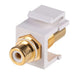 DYNAMIX White RCA to RCA Keystone Adapter. Gold Plated